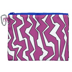 Electric Pink Polynoise Canvas Cosmetic Bag (xxl)