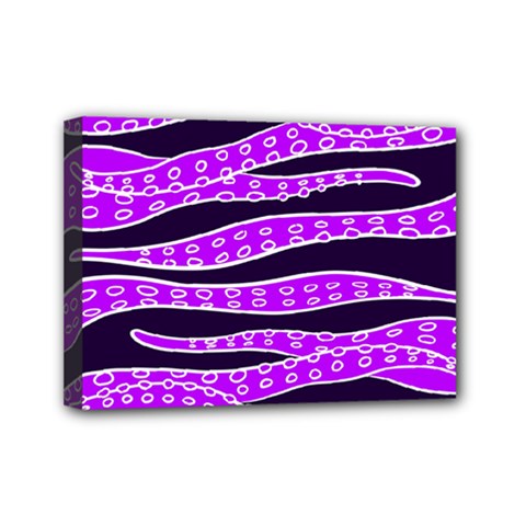 Purple Tentacles Mini Canvas 7  X 5  by jumpercat