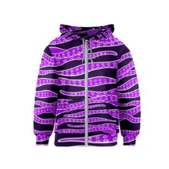 Purple Tentacles Kids  Zipper Hoodie by jumpercat