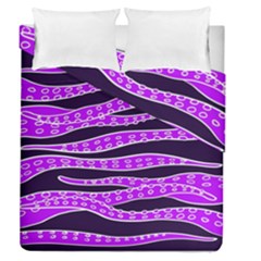 Purple Tentacles Duvet Cover Double Side (queen Size) by jumpercat