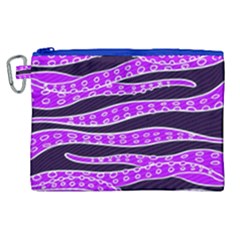 Purple Tentacles Canvas Cosmetic Bag (xl) by jumpercat