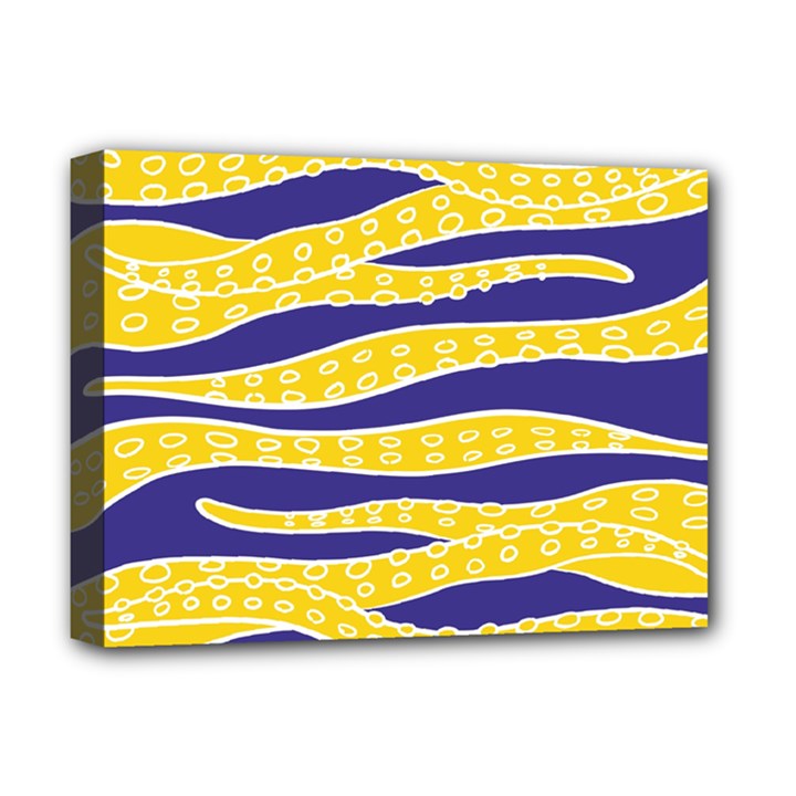 Yellow Tentacles Deluxe Canvas 16  x 12  