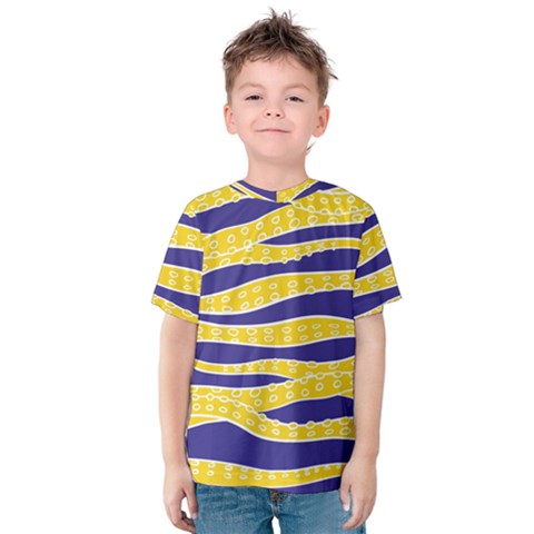 Yellow Tentacles Kids  Cotton Tee by jumpercat