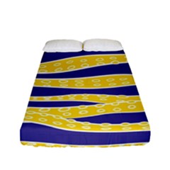 Yellow Tentacles Fitted Sheet (full/ Double Size) by jumpercat