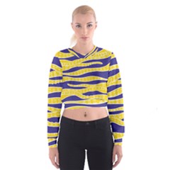 Yellow Tentacles Cropped Sweatshirt by jumpercat