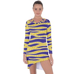 Yellow Tentacles Asymmetric Cut-out Shift Dress by jumpercat