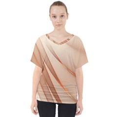 Background Light Glow Abstract Art V-neck Dolman Drape Top