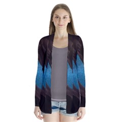 Abstract Adult Art Blur Color Drape Collar Cardigan by Nexatart