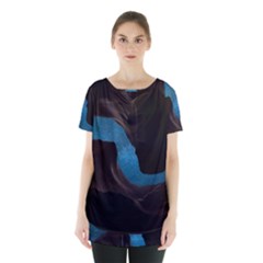 Abstract Adult Art Blur Color Skirt Hem Sports Top