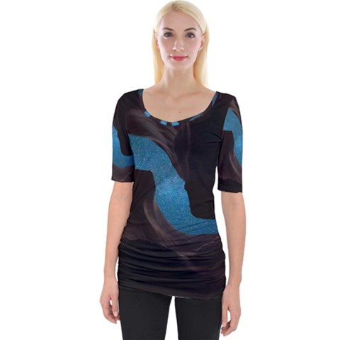 Abstract Adult Art Blur Color Wide Neckline Tee by Nexatart