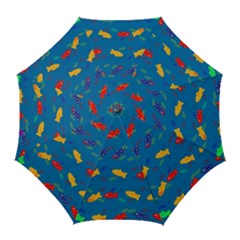 Fish Blue Background Pattern Texture Golf Umbrellas by Nexatart