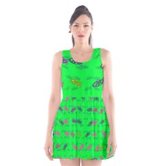 Fish Aquarium Underwater World Scoop Neck Skater Dress by Nexatart