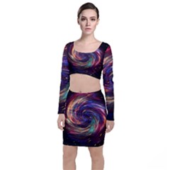 Cassiopeia Supernova Cassiopeia Long Sleeve Crop Top & Bodycon Skirt Set