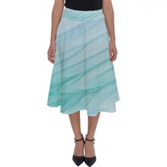 Texture Seawall Ink Wall Painting Perfect Length Midi Skirt by Nexatart