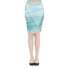 Texture Seawall Ink Wall Painting Midi Wrap Pencil Skirt by Nexatart