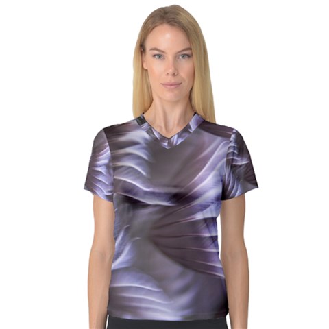 Sea Worm Under Water Abstract V-neck Sport Mesh Tee by Nexatart