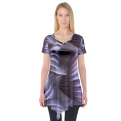 Sea Worm Under Water Abstract Short Sleeve Tunic  by Nexatart