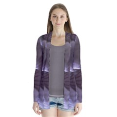 Sea Worm Under Water Abstract Drape Collar Cardigan by Nexatart