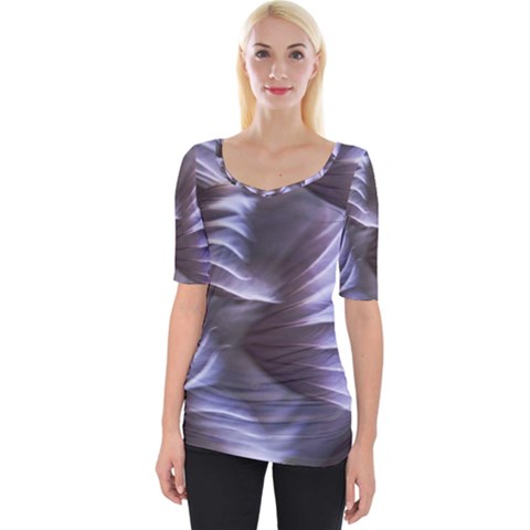 Sea Worm Under Water Abstract Wide Neckline Tee by Nexatart