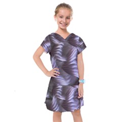 Sea Worm Under Water Abstract Kids  Drop Waist Dress by Nexatart