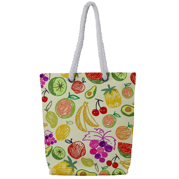 Seamless Pattern Desktop Decoration Full Print Rope Handle Tote (Small)