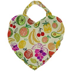 Seamless Pattern Desktop Decoration Giant Heart Shaped Tote by Nexatart