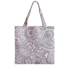 Ornament Vector Retro Zipper Grocery Tote Bag by Nexatart