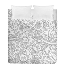 Ornament Vector Retro Duvet Cover Double Side (full/ Double Size) by Nexatart