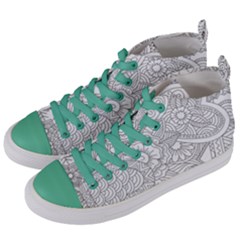 Ornament Vector Retro Women s Mid-top Canvas Sneakers