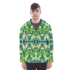 Forest Abstract Geometry Background Hooded Wind Breaker (men) by Nexatart