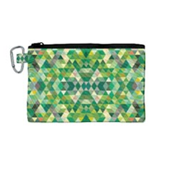 Forest Abstract Geometry Background Canvas Cosmetic Bag (medium) by Nexatart