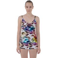 Background Wall Art Abstract Tie Front Two Piece Tankini by Nexatart