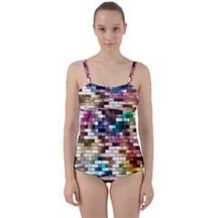 Background Wall Art Abstract Twist Front Tankini Set by Nexatart