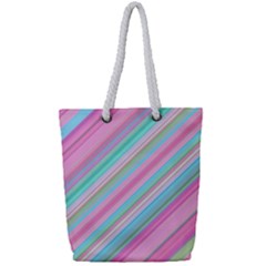 Background Texture Pattern Full Print Rope Handle Tote (small)