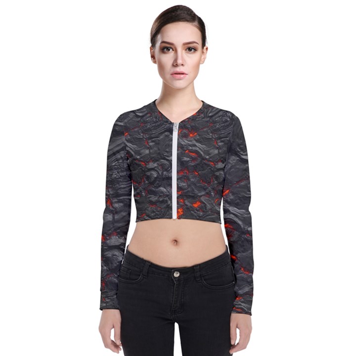 Rock Volcanic Hot Lava Burn Boil Bomber Jacket