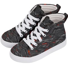 Rock Volcanic Hot Lava Burn Boil Kid s Hi-top Skate Sneakers by Nexatart