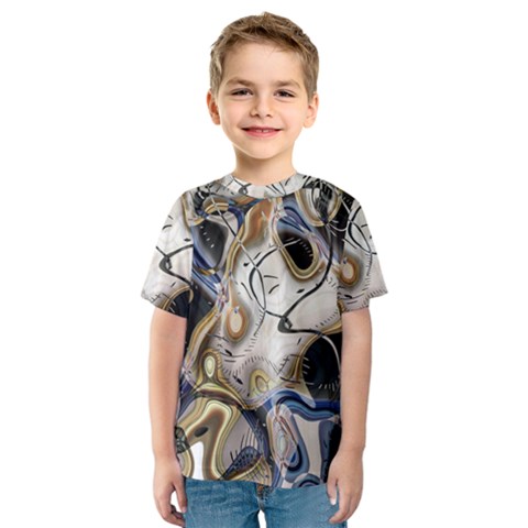 Time Abstract Dali Symbol Warp Kids  Sport Mesh Tee by Nexatart