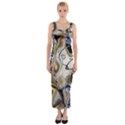 Time Abstract Dali Symbol Warp Fitted Maxi Dress View1