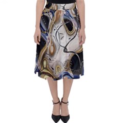 Time Abstract Dali Symbol Warp Folding Skater Skirt by Nexatart