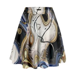 Time Abstract Dali Symbol Warp High Waist Skirt by Nexatart