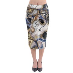 Time Abstract Dali Symbol Warp Midi Pencil Skirt by Nexatart