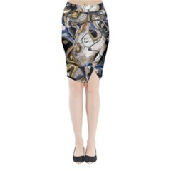 Time Abstract Dali Symbol Warp Midi Wrap Pencil Skirt by Nexatart