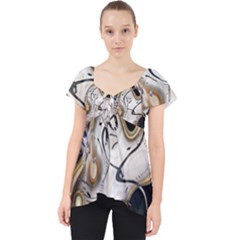 Time Abstract Dali Symbol Warp Lace Front Dolly Top by Nexatart