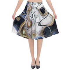 Time Abstract Dali Symbol Warp Flared Midi Skirt by Nexatart