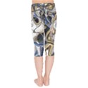 Time Abstract Dali Symbol Warp Kids  Capri Leggings  View2