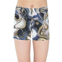 Time Abstract Dali Symbol Warp Kids Sports Shorts by Nexatart