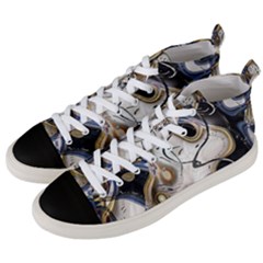 Time Abstract Dali Symbol Warp Men s Mid-top Canvas Sneakers by Nexatart