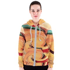 Spiral Abstract Colorful Edited Women s Zipper Hoodie by Nexatart