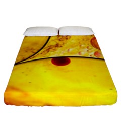 Abstract Water Oil Macro Fitted Sheet (king Size) by Nexatart