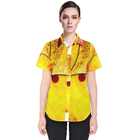 Abstract Water Oil Macro Women s Short Sleeve Shirt by Nexatart